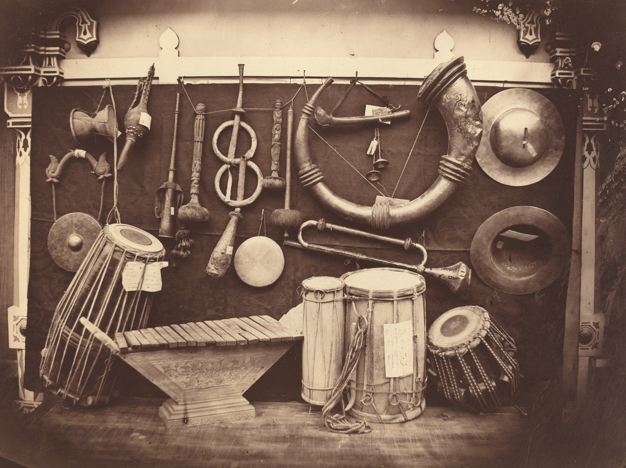 Natürmort Müzik Aletleri, c. 1863. by Edmond Lebel