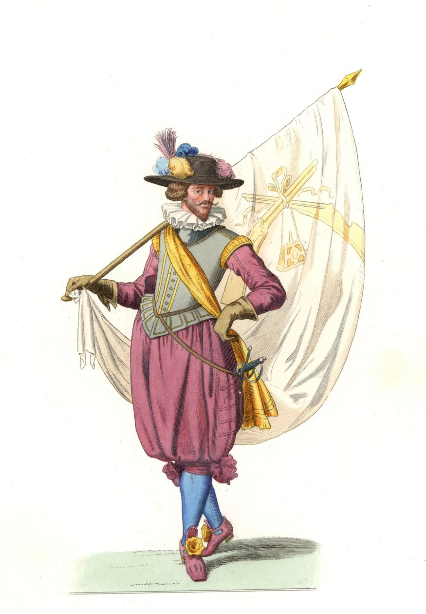 Bir arquebusiers şirketinin kapı standardı by Edmond Lechevallier Chevignard