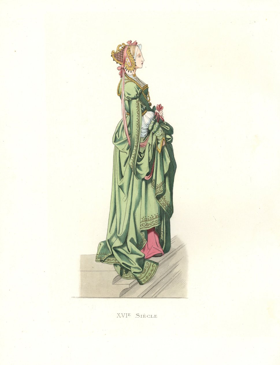 bekleyen Flaman bayan by Edmond Lechevallier Chevignard