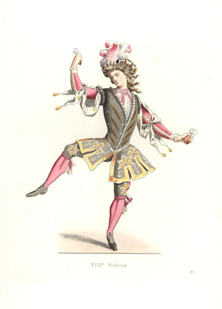 Bale kostümlü Fransız adam by Edmond Lechevallier Chevignard