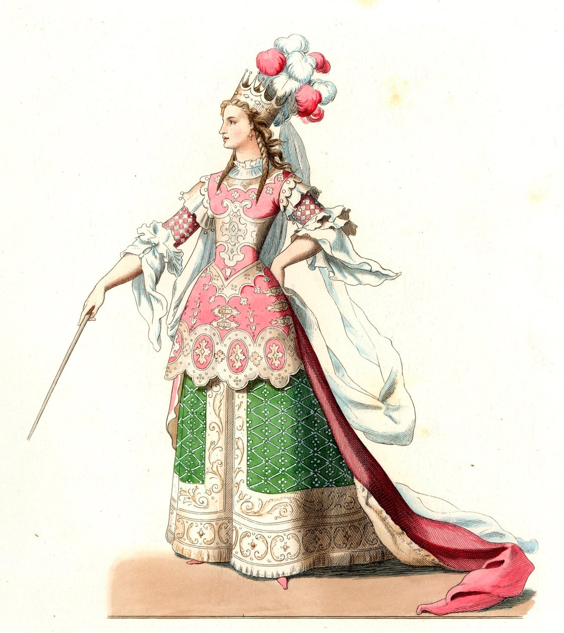 Fransız kadın bale dans kostümü by Edmond Lechevallier Chevignard