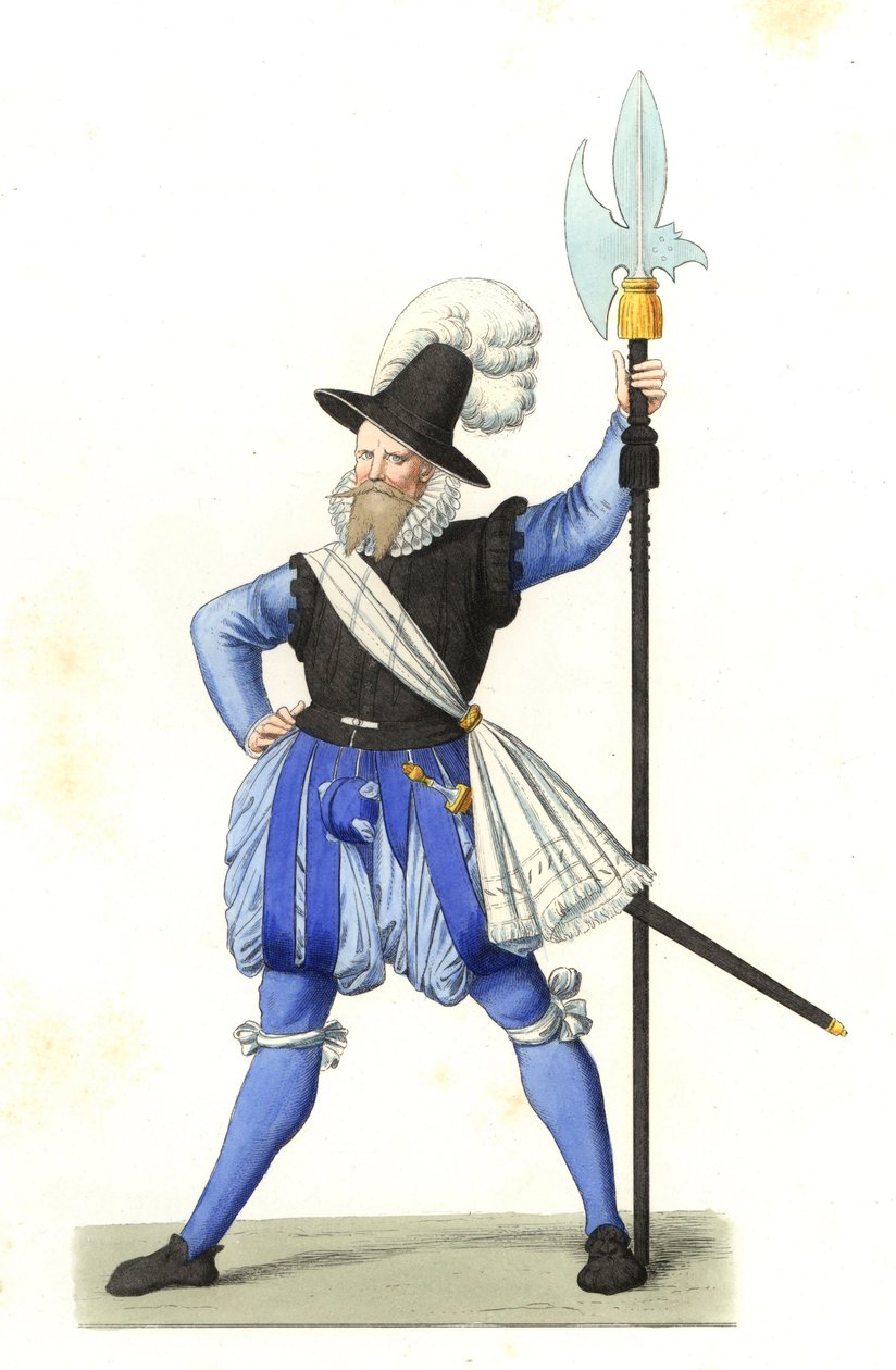 Heinrich Schmid, İsviçre Hallebardier by Edmond Lechevallier Chevignard
