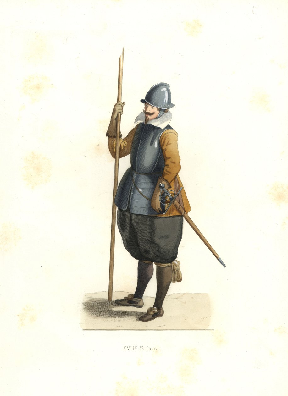 Pikeman, Fransız Flandre by Edmond Lechevallier Chevignard
