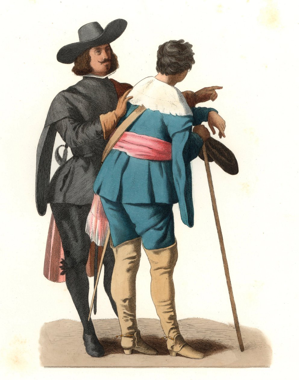 İki İspanyol sanatçının portresi by Edmond Lechevallier Chevignard