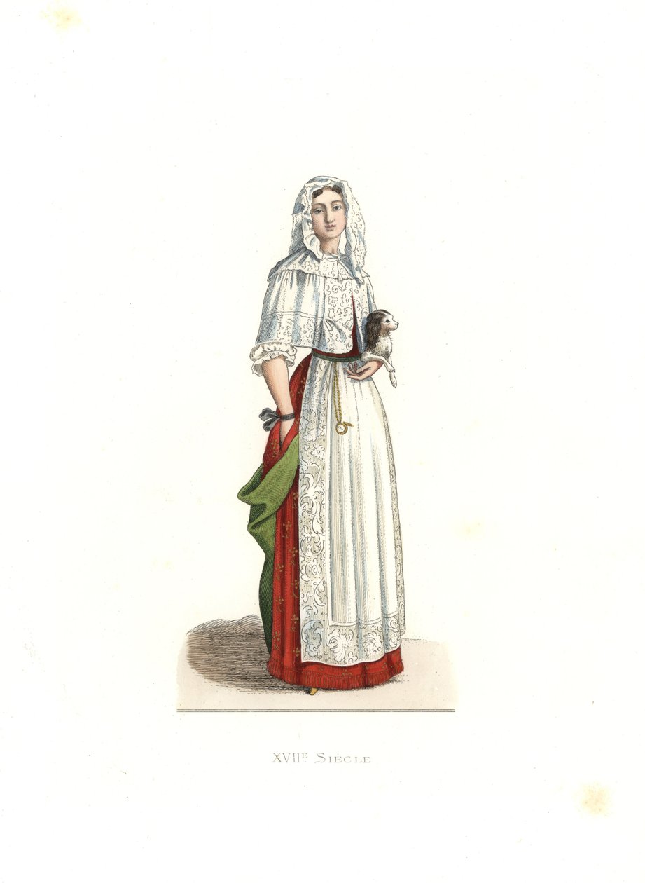 Sabah elbiseli kadın, Fransa by Edmond Lechevallier Chevignard