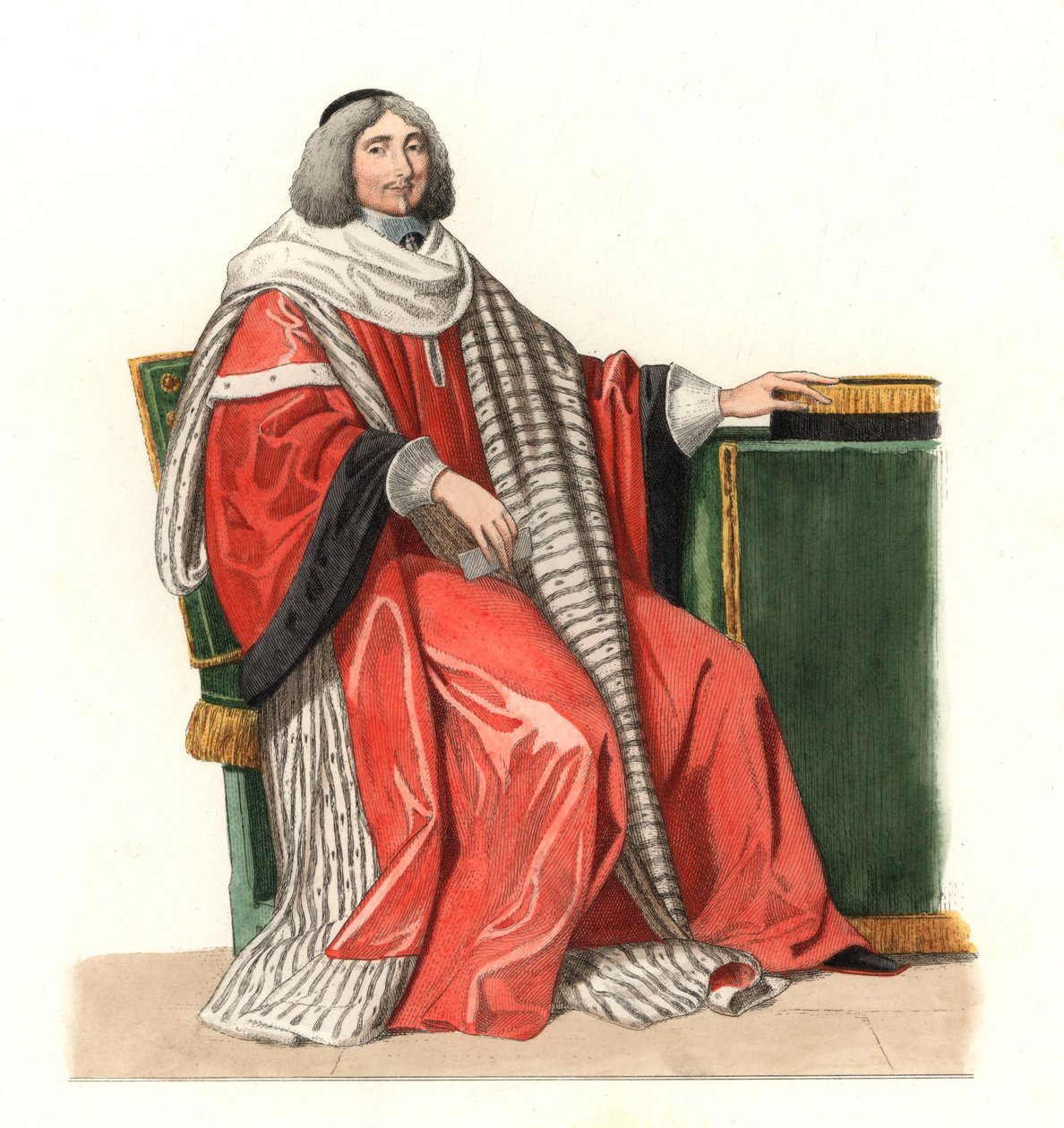 Jean Antoine de Mesme (1661-1723), Irval efendisi, Avaux kontu, 17. yüzyıl Fransız sulh yargıcı, 1653 tarihli bir tablodan sonra, Philippe de Champaigne (1602-1674) - Edmond Lechevallier-Chevignard