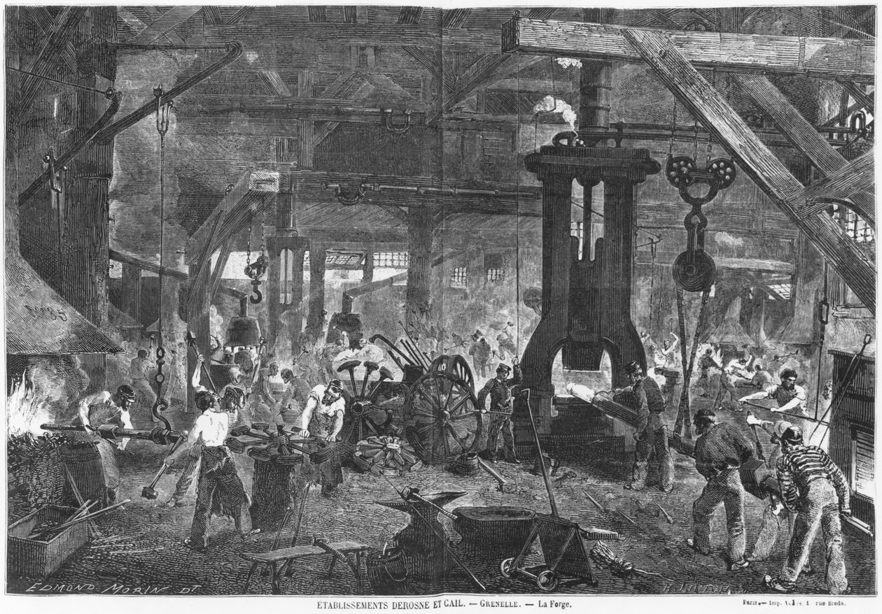 Forge of the Derosne and Cail Company, Grenelle, Julien Turgan