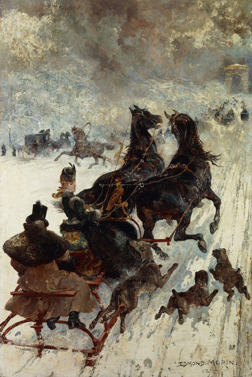 Kızak Yarışı, 1877 by Edmond Morin