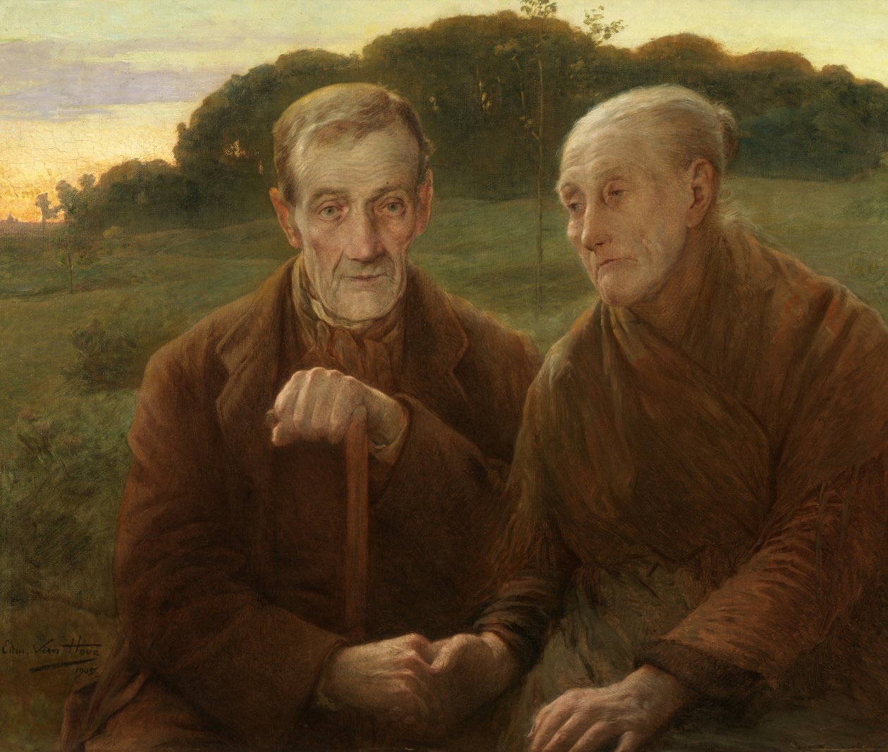 Hayatın Gün Batımı (tuval üzerine yağlıboya) by Edmond Theodor van Hove