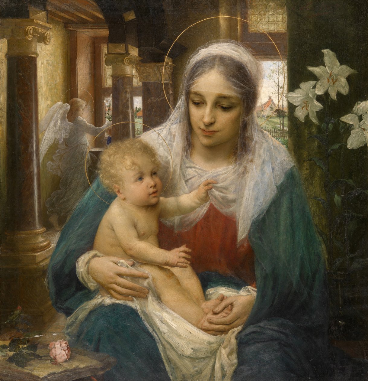 Mater Purissima (panel üzeri yağlı boya) by Edmond Theodor van Hove