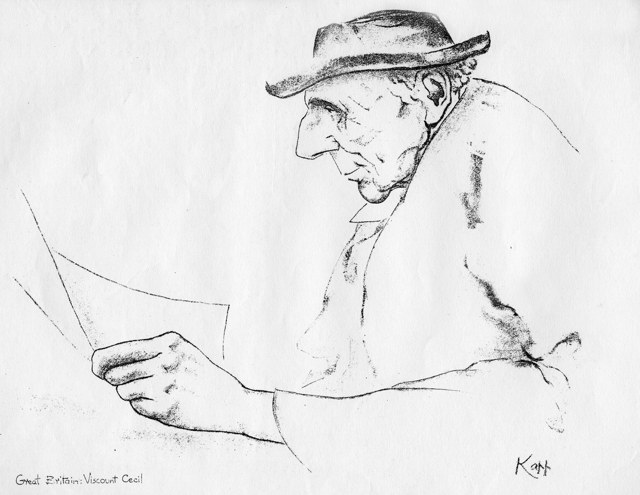 Vikont Cecil, İngiliz devlet adamı, 1935 by Edmond Xavier Kapp