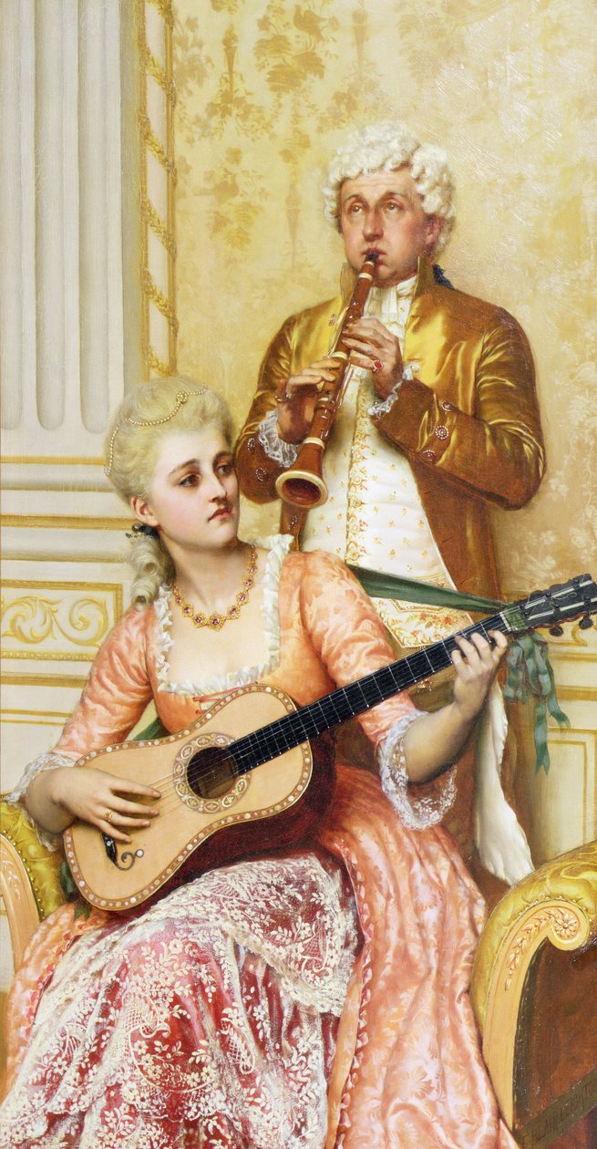 ದಿ ರಿಹರ್ಸಲ್, 1886 ಟರ್ಕ್ by Edmund Blair Leighton