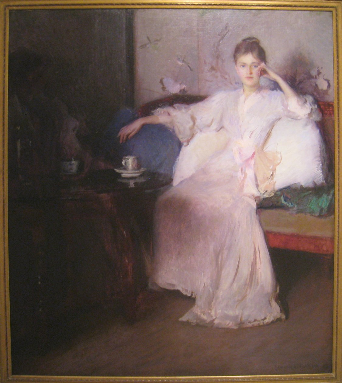 Pembe ve Gri İkindi Çayında Aranjman by Edmund Charles Tarbell