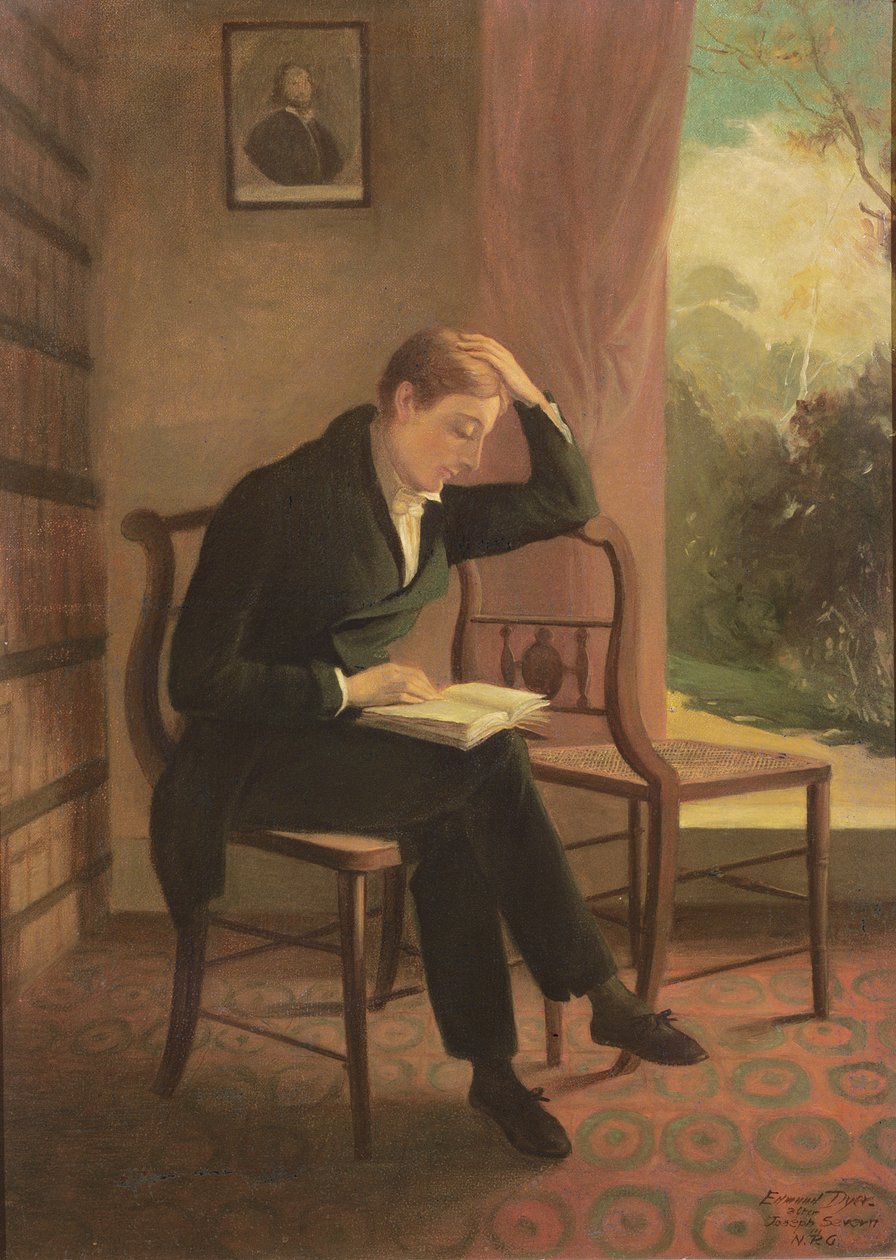 Keats at Wentworth Place, after a painting by Joseph Severn (1793-1879), 1933  by Edmund Dyer