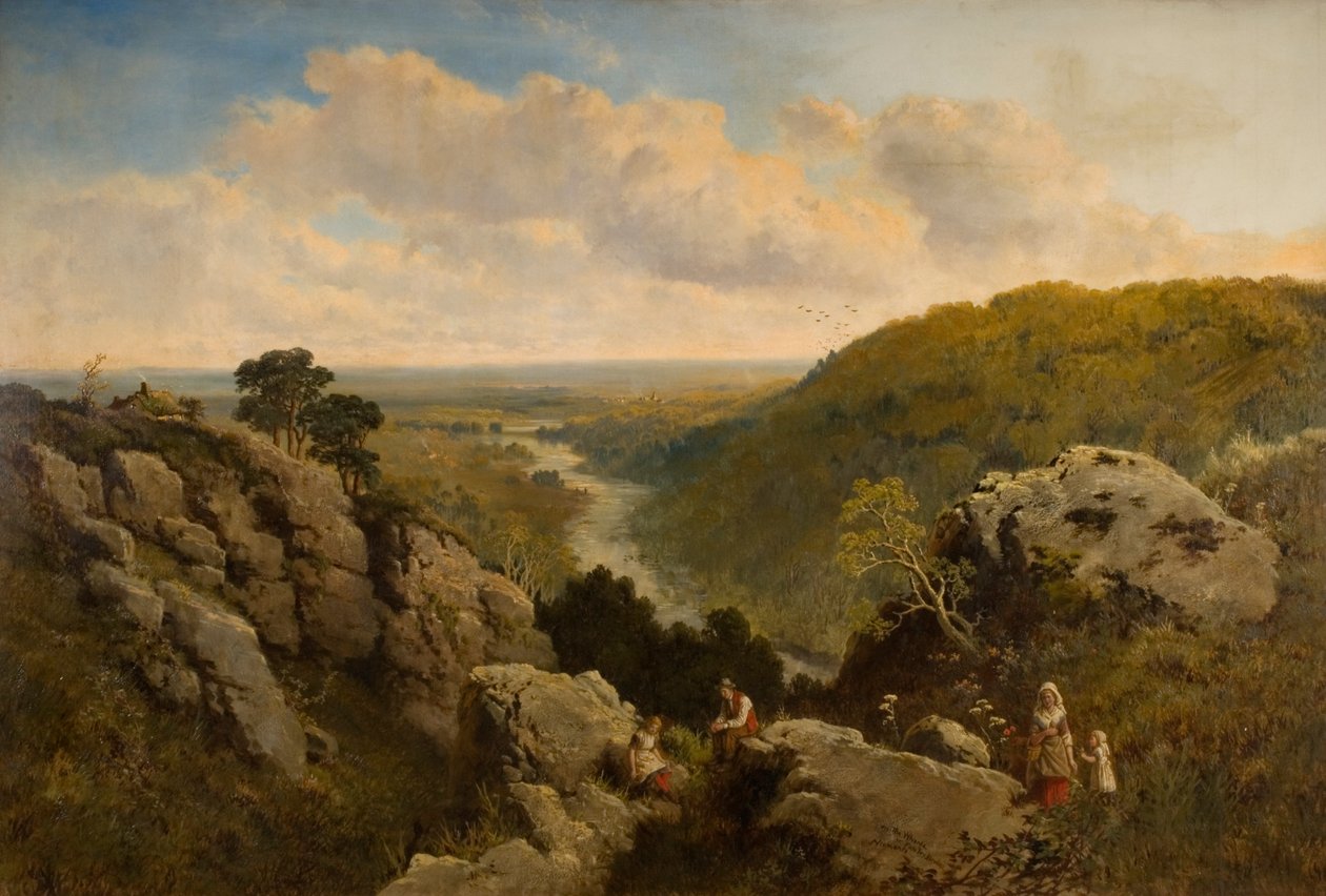 Pateley Köprüsü, Yorkshire yakınlarındaki Rıhtımda Bir Görünüm by Edmund John Niemann