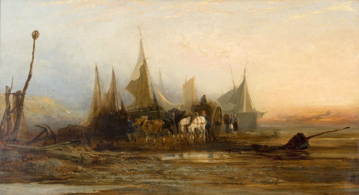 Fransız kıyısında akşam by Edmund John Niemann