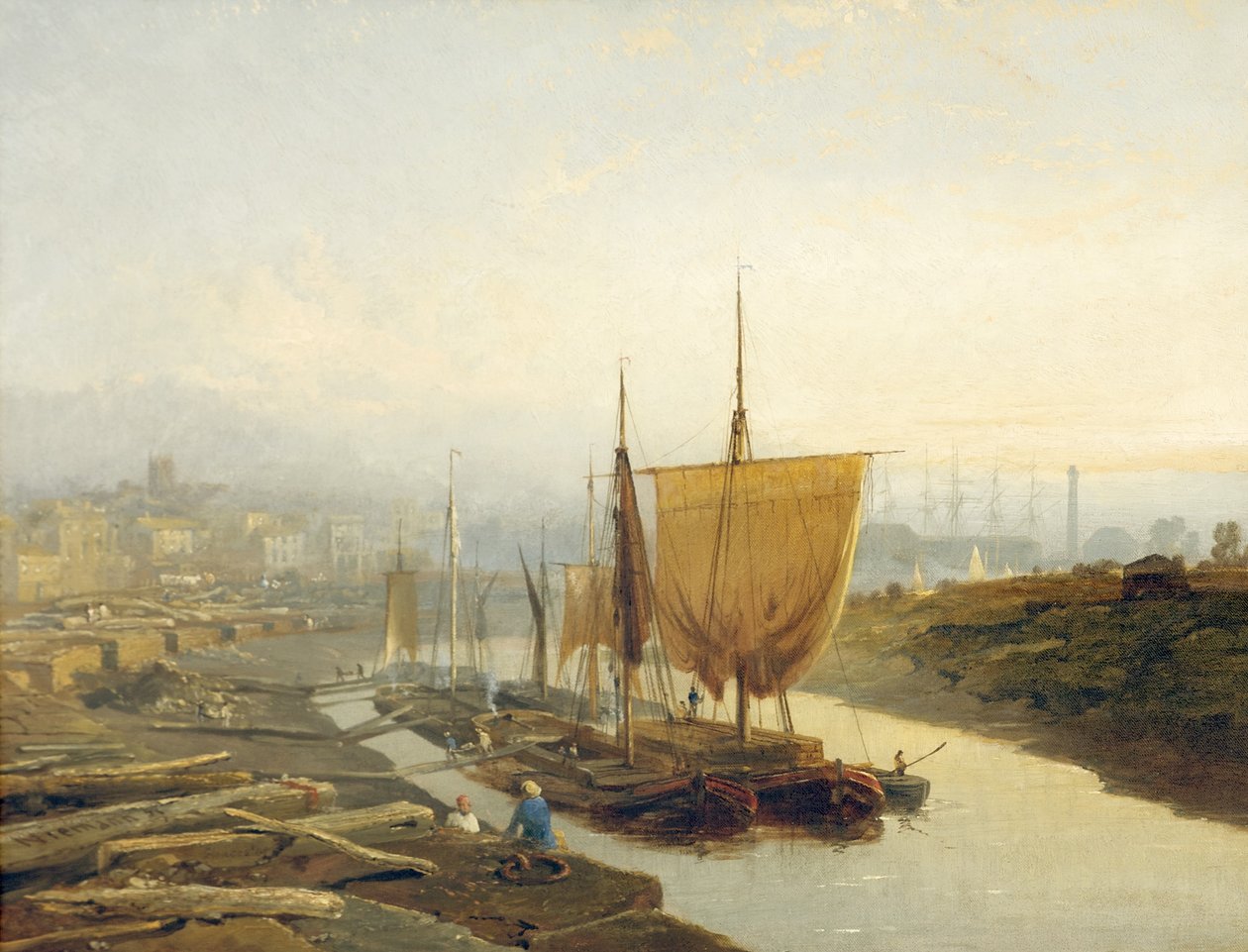 Gloucester Rıhtımı, 1858 by Edmund John Niemann
