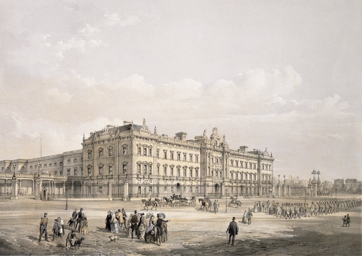Thomas Picken (fl.1838-d.1870), pub tarafından oyulmuş Buckingham Sarayı. 1852, Lloyd Bros. und Co. (litografi) by Edmund Walker