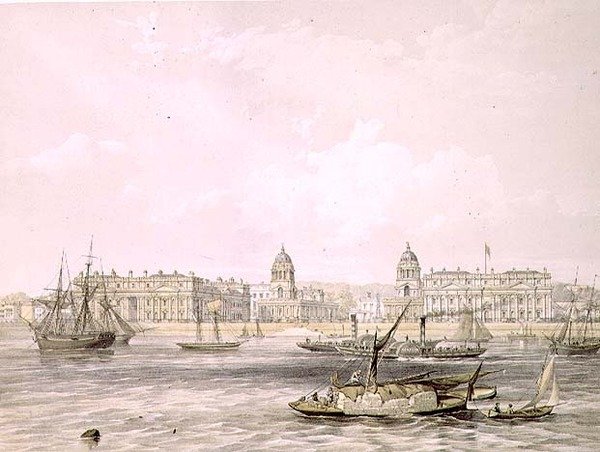 Greenwich Hastanesi, Thomas Picken (fl.1838-d.1870), pub tarafından oyulmuş. 1852, Lloyd Bros. & Co. (litografi) by Edmund (after) Walker
