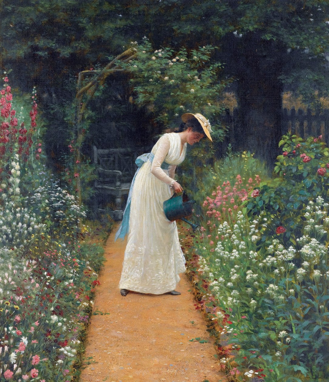 Leydimin Bahçesi by Edmund Blair Leighton