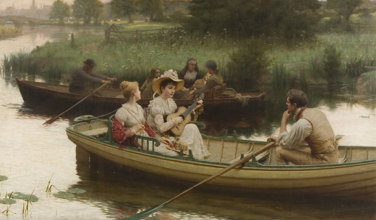 Hüzün ve Şarkı (tuval üzerine yağlı boya) by Edmund Blair Leighton