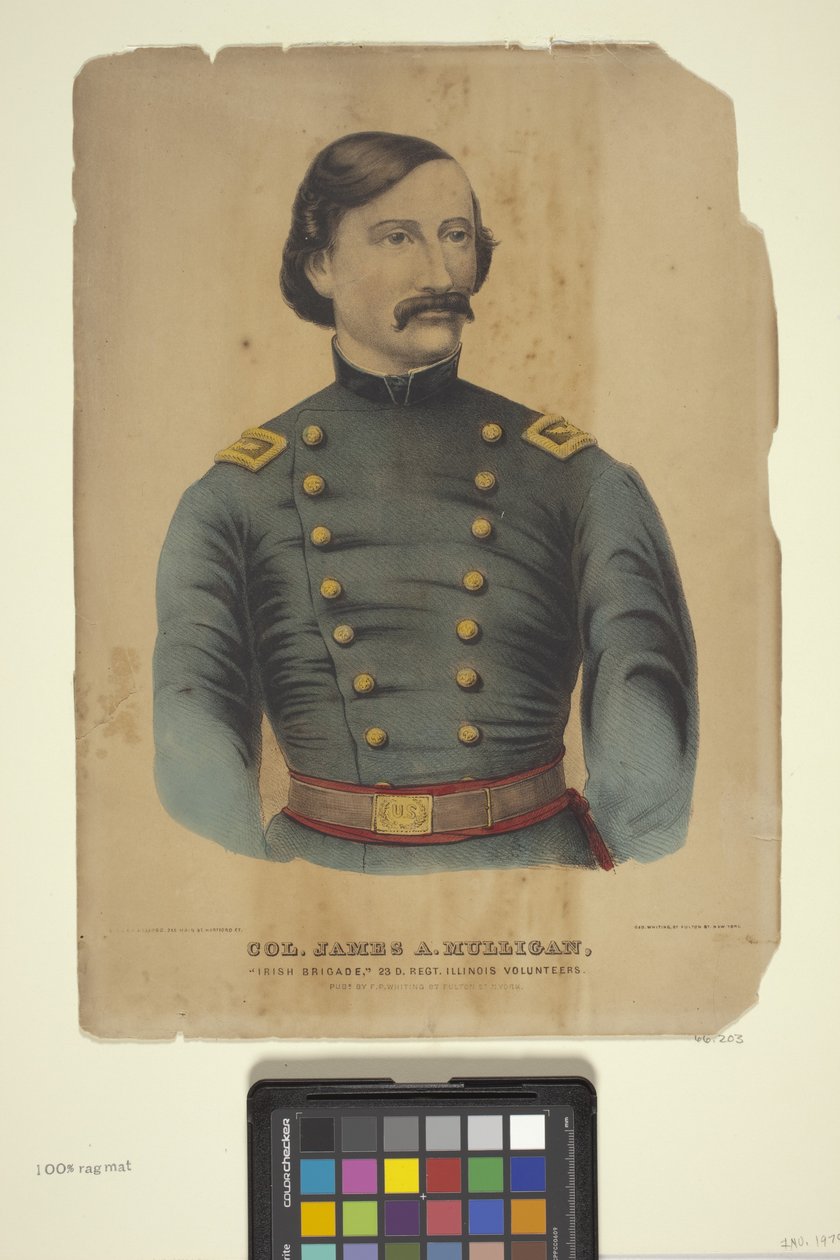 Albay James A. Mulligan (elle boyanmış litografi) by Edmund Burke Kellogg