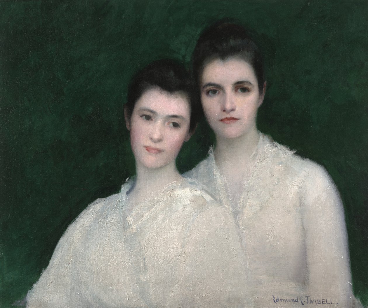 Emeline na Josephine Tarbell, c.1905 (amavuta kuri canvas) by Edmund Charles Tarbell