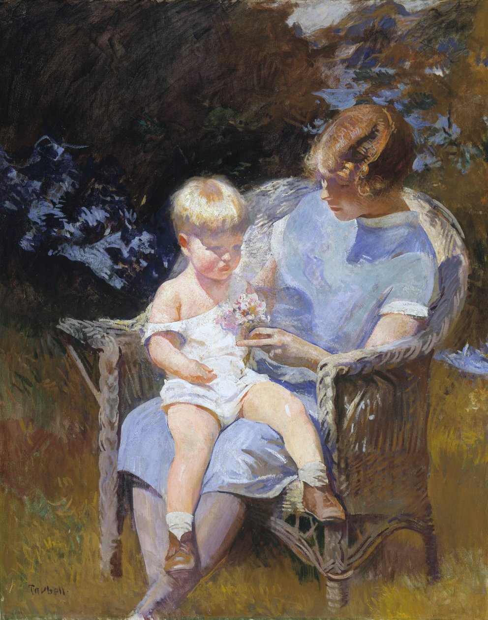 Marjorie ve Küçük Edmund, 1928. by Edmund Charles Tarbell