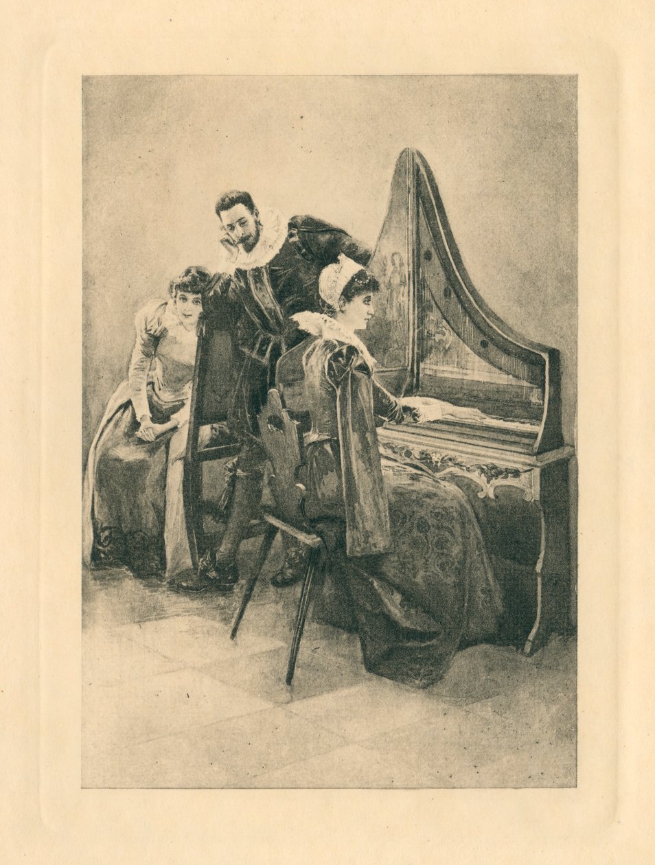 Aşk ve Güzellik Onuruna Elizabeth Dönemi Şarkıları için (taş baskı) by Edmund Henry Garrett