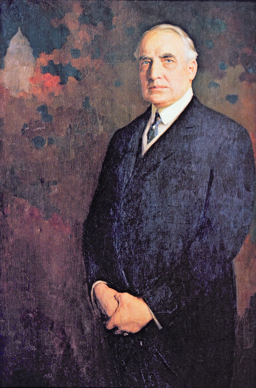 Warren G. Harding (1865-1923) (renkli taş) by Edmund Hodgson Smart