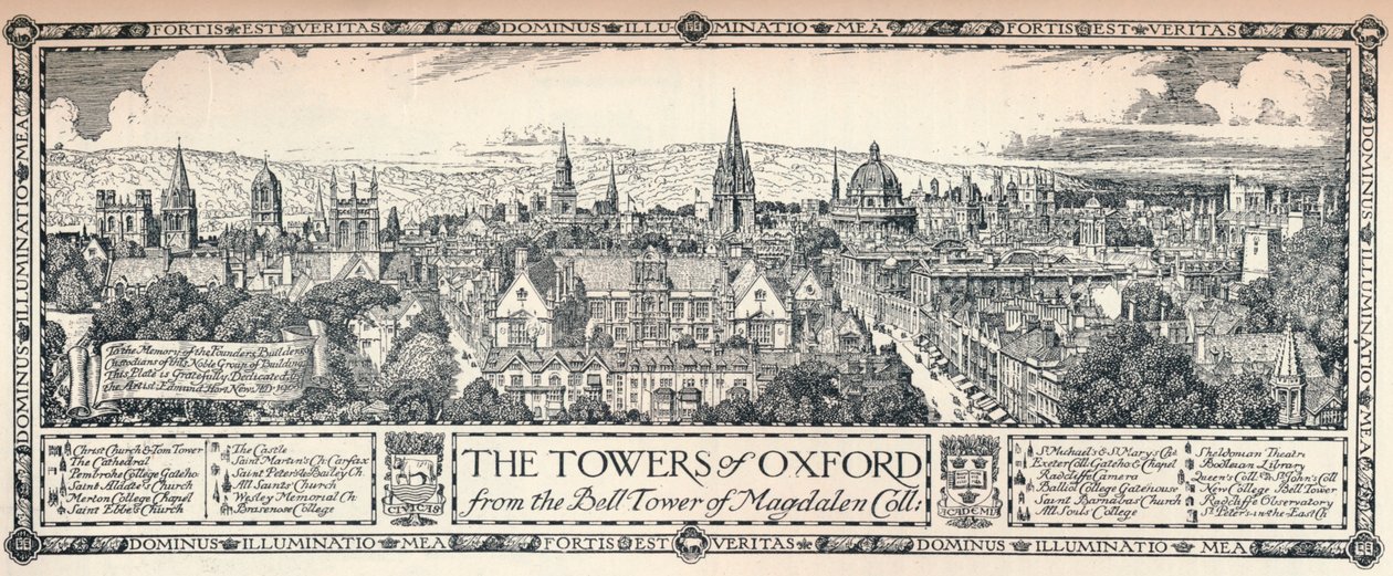 Oxford Kuleleri, 1905 by Edmund Hort New
