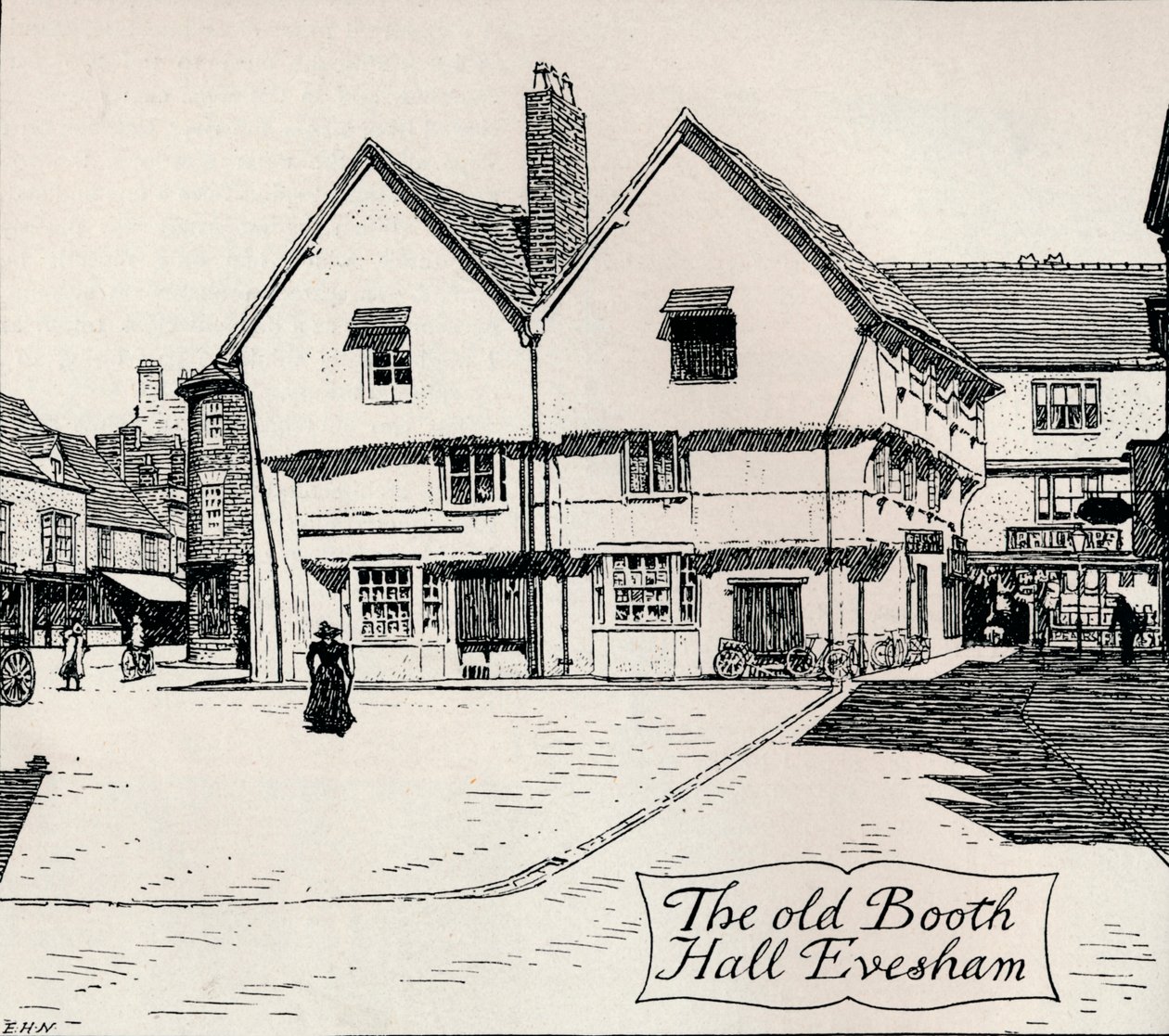 Eski Booth Hall, Evesham, 19. yüzyıl by Edmund Hort New