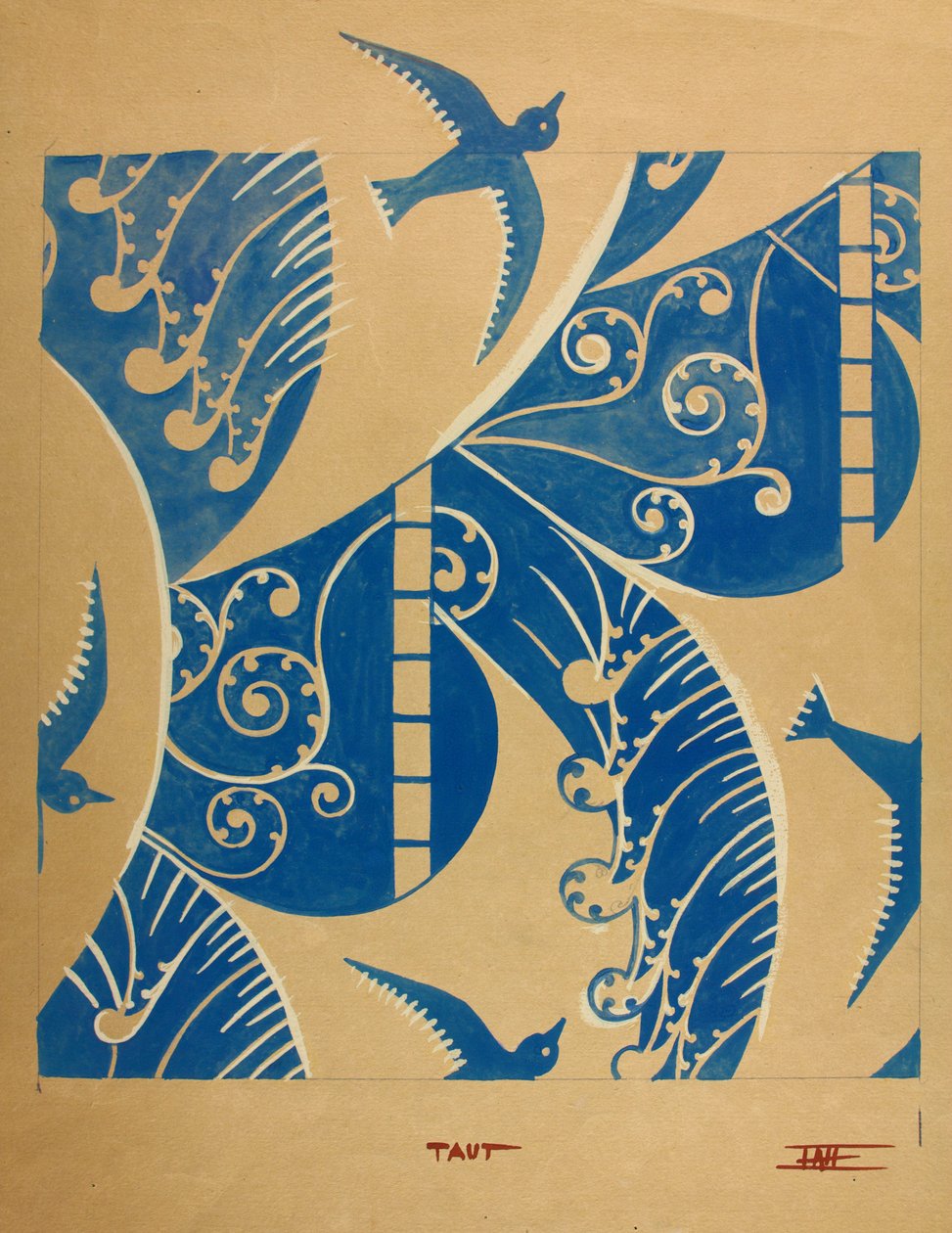 Taut, c.1930 (kağıt üzerinde guaş) by Edmund Hunter