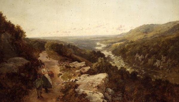 Geniş bir nehir manzarası by Edmund John Niemann