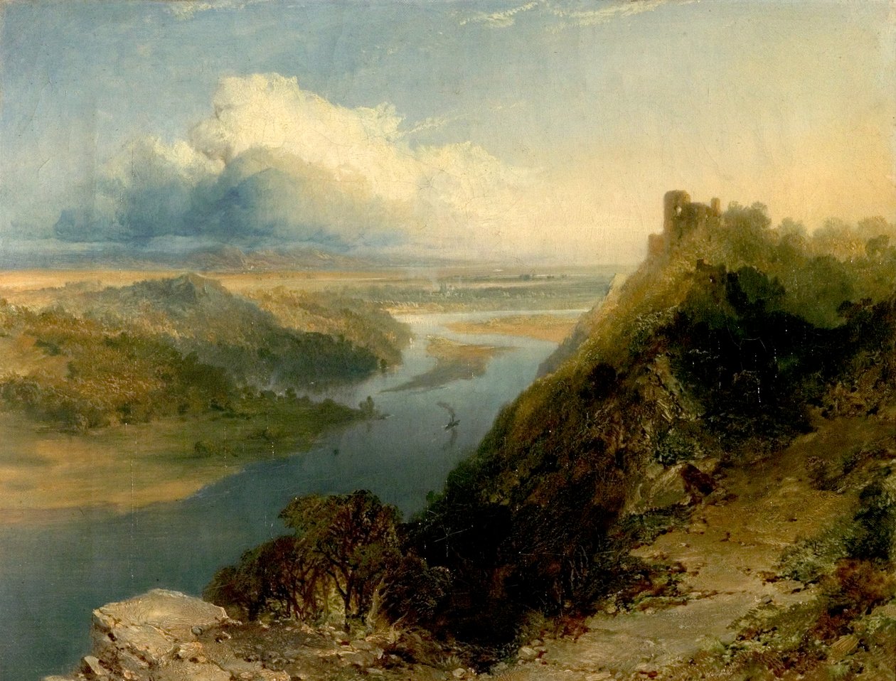 Arundel Kalesi, Batı Sussex ve Dere, 1855 by Edmund John Niemann