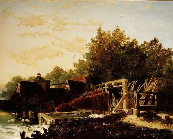 Sel, Mapledurham, Berks, Sabah Tarafından Zarar Görmüş Paralar by Edmund John Niemann
