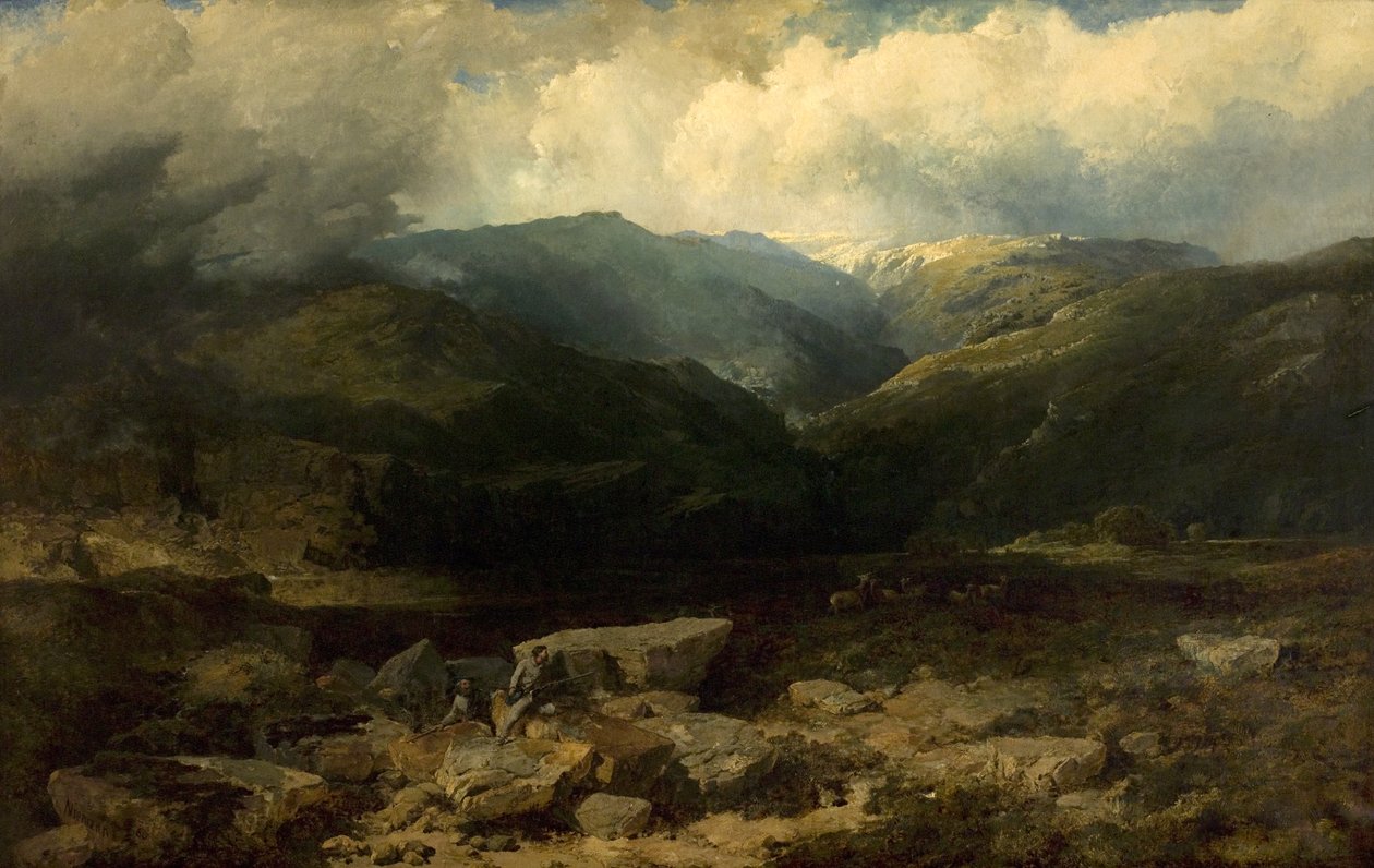 Yaylalarda Geyik Takip, Sessiz Bir Çekim, 1860 by Edmund John Niemann