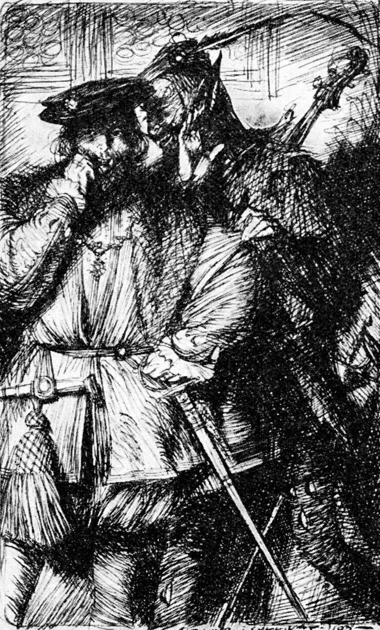 Mephistopheles ve Faust, 1923. by Edmund Joseph Sullivan