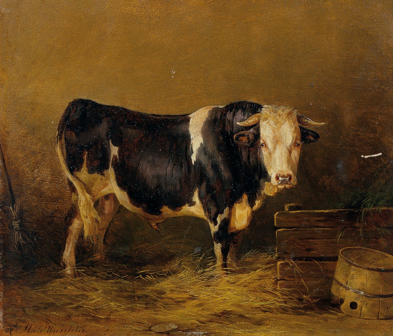 ahırdaki boğa by Edmund Mahlknecht