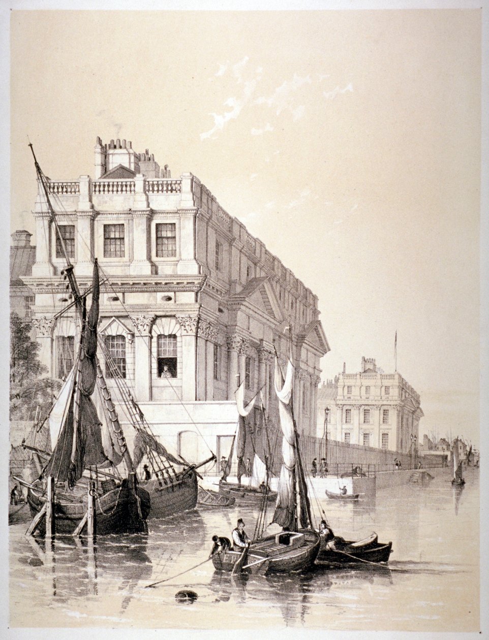 Kraliyet Donanma Hastanesi, Greenwich, Londra, 1838. by Edmund Patten