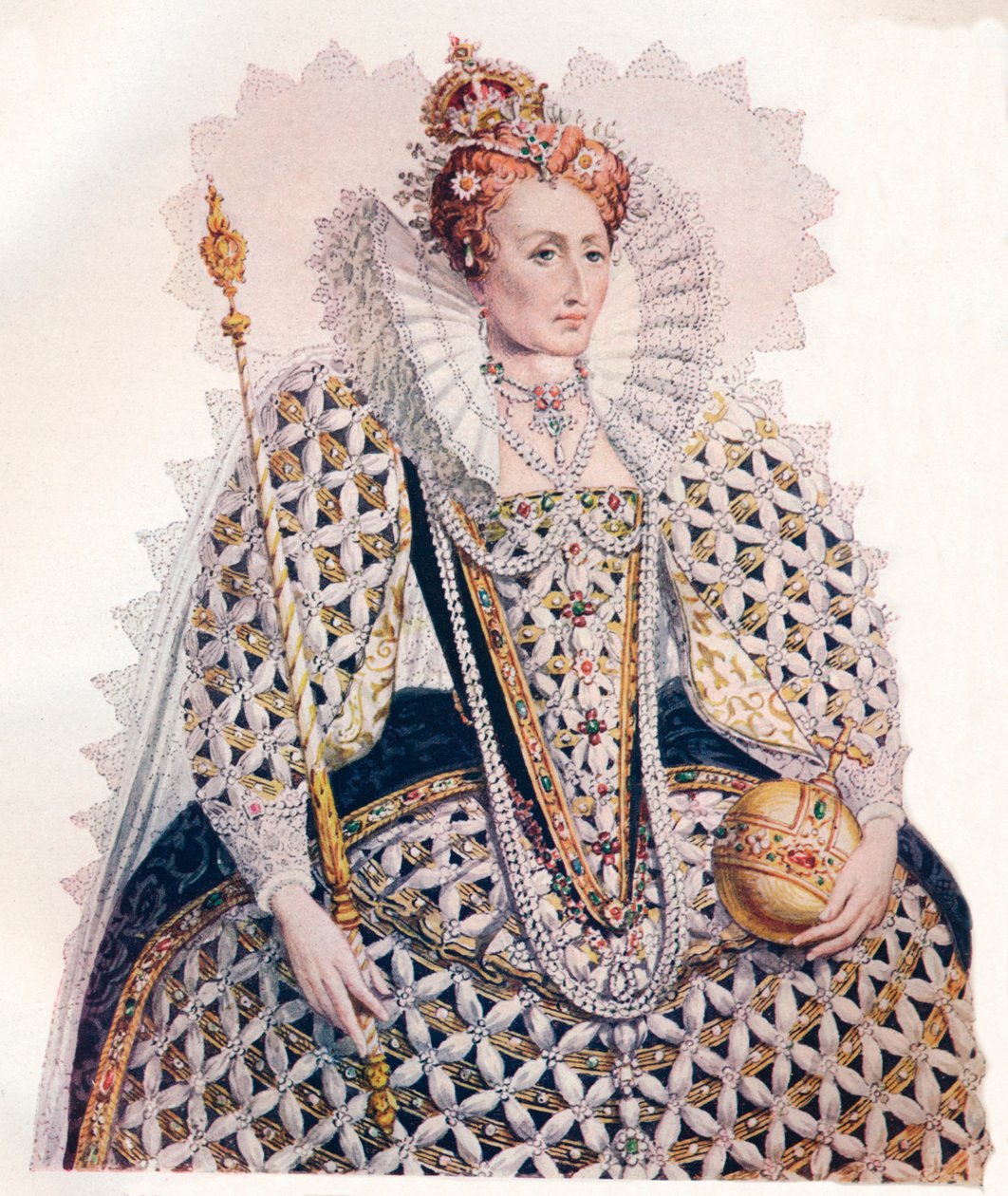 Elizabeth, İngiltere Kraliçesi, İspanyol Donanmasının Yenilgisi, 1588, 1902 by Edmund Thomas Parris