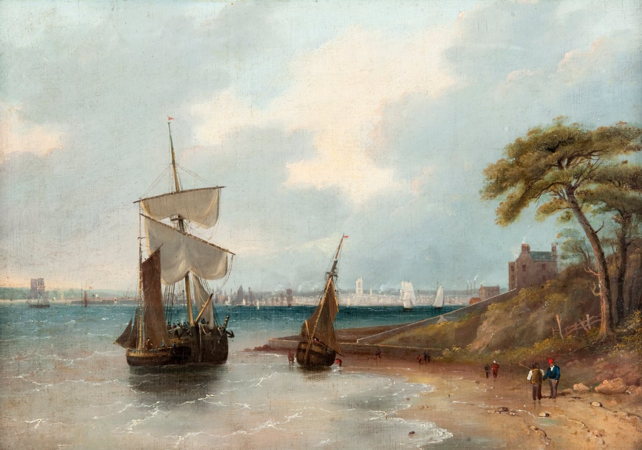 Doğudan Dundee, 1830 dolayları (tuval üzerine yağlı boya) by Edmund Thornton Crawford