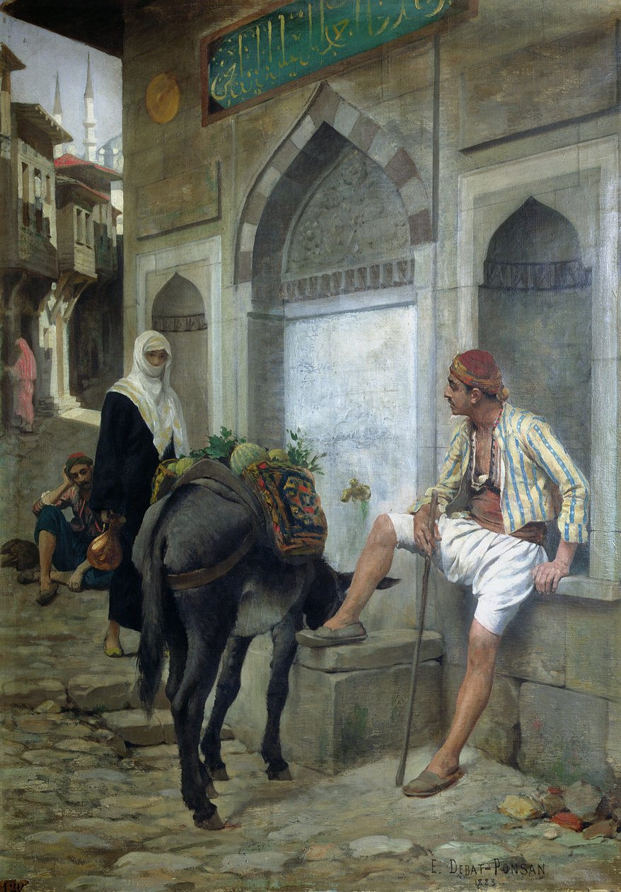 İstanbul'da Bir Sokak, 1883 by Edouard Debat Ponsan