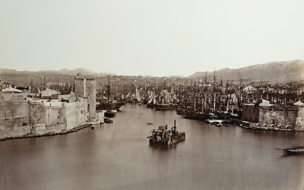 Marsilya Limanı, c.1859 by Edouard Denis Baldus