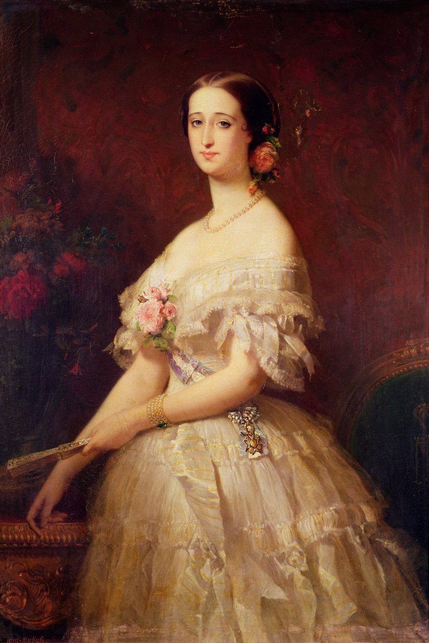 Portrait of Empress Eugenie (1826-1920) 1854  by Edouard Louis Dubufe