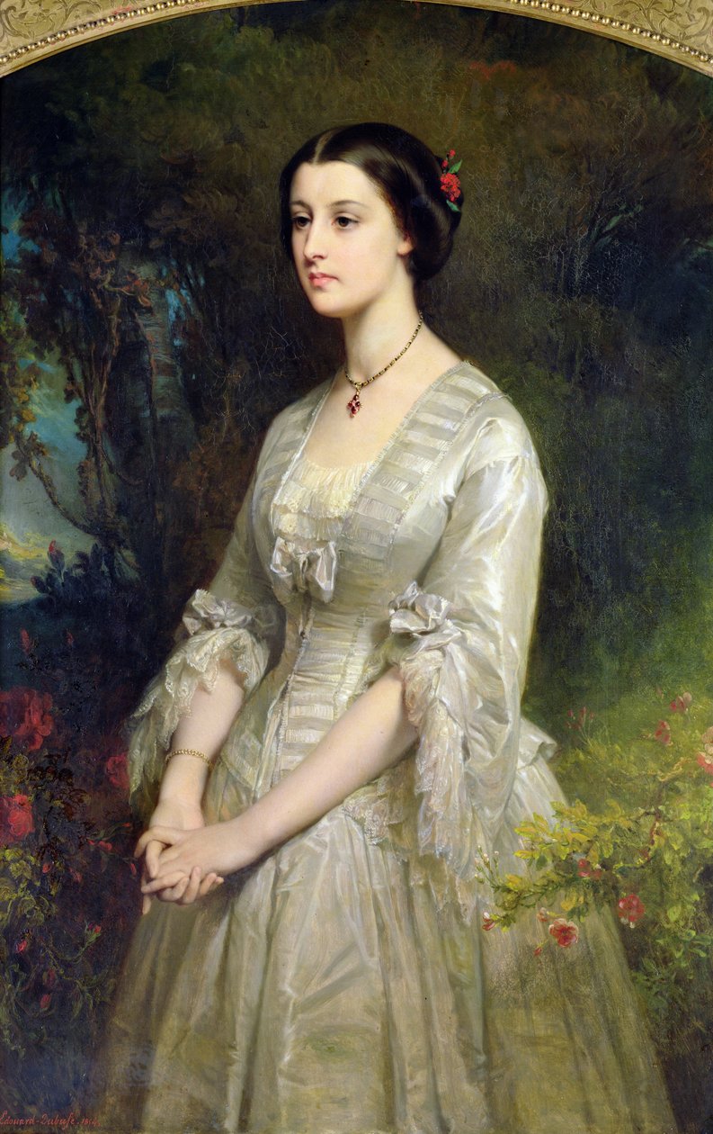 Portrait of Marie de Bonneval, Duchess of Cadore, 1854  by Edouard Louis Dubufe