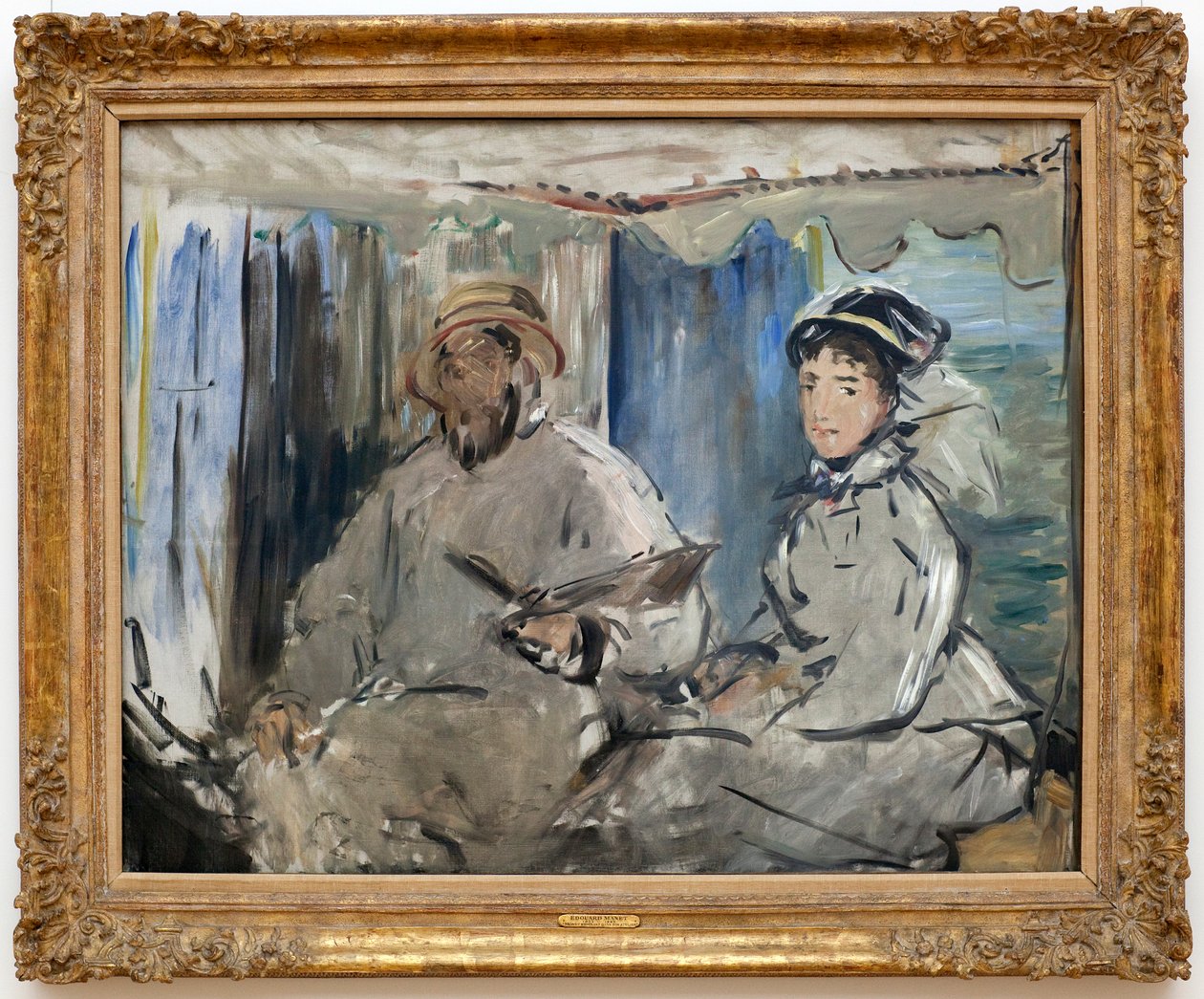Claude Monet ve eşi Camille, 1874 by Édouard Manet