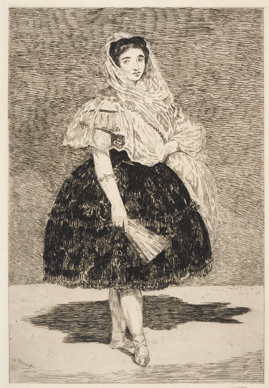 Lola de Valence, 1863 (etching & aquatint) by Édouard Manet