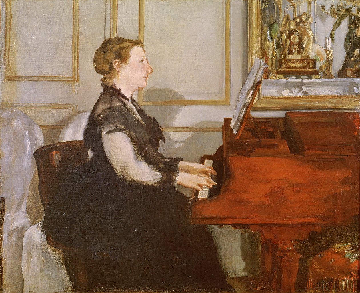 Madame Manet at the Piano, 1868  by Édouard Manet
