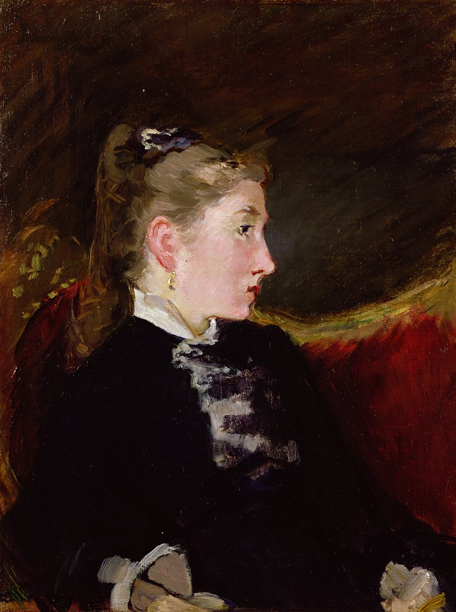 Genç Kız Profili - Mlle. Ellen Andree, 1860 dolayları by Édouard Manet